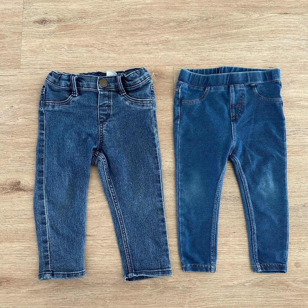 H&M Baby Denim Pants Bundle of 2, Size 12M